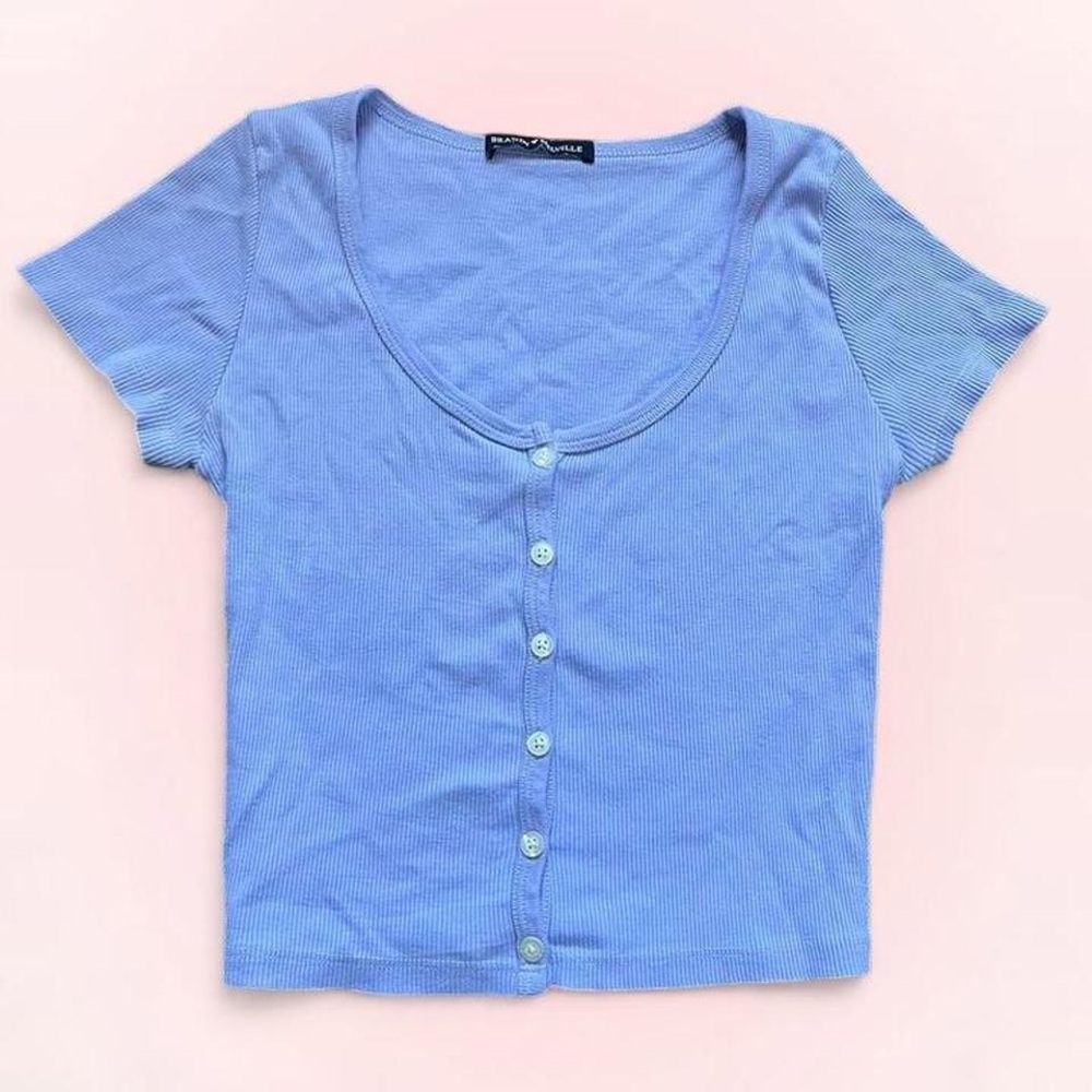 Brandy Melville Light Purple Button Top